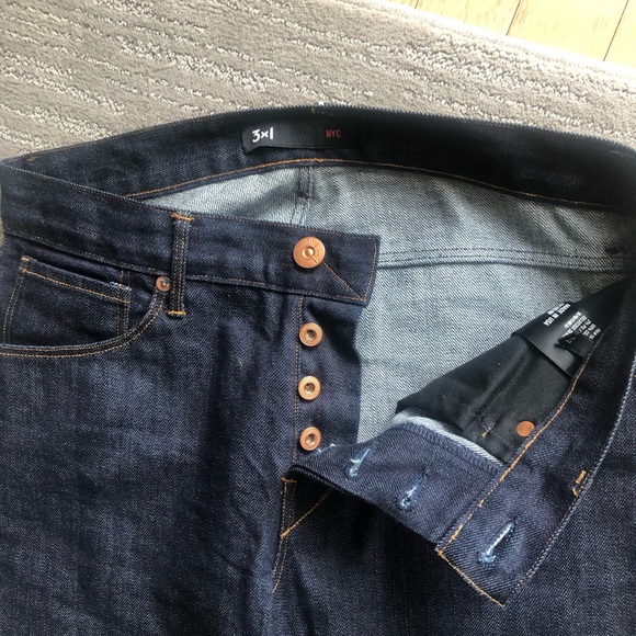 NWOT 3x1 Dark Wash Premium Denim Straight Leg Jeans. Size 28. - Picture 2 of 12
